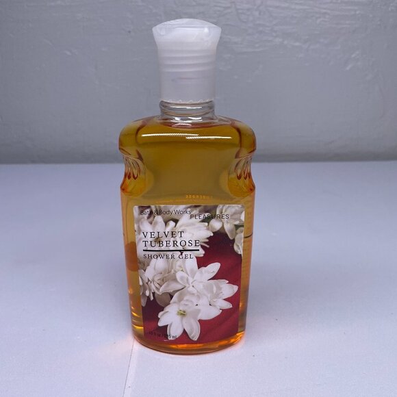 Bath & Body Works Pleasures Velvet Tuberose Shower Gel 10 oz Discontinued Rare - Picture 1 of 4